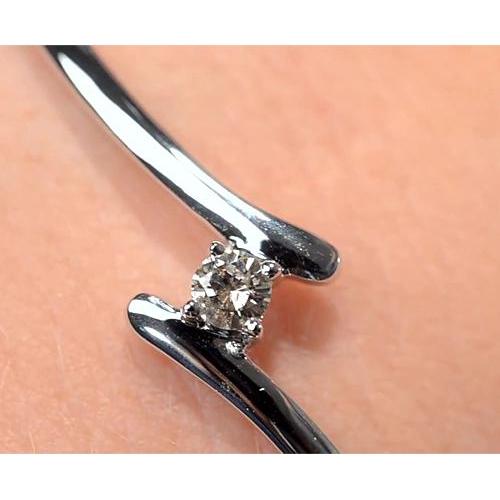 natural round diamond 0.75ct bracelet side angle