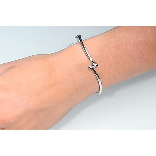 Single Diamond Bangle 0.75 Carats Ladies Jewelry New