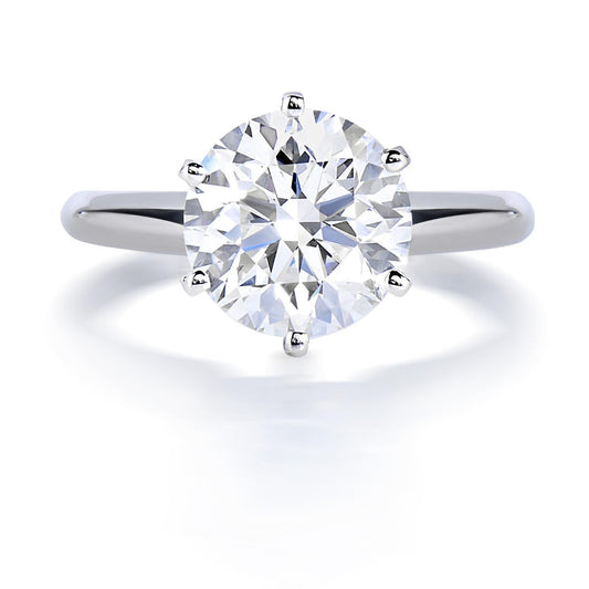 natural round diamond 1.50ct ring front view