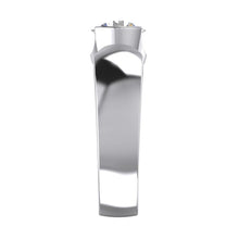 Solitaire Diamond Ring Half Bezel Setting 1.50 Carats Men's White Gold