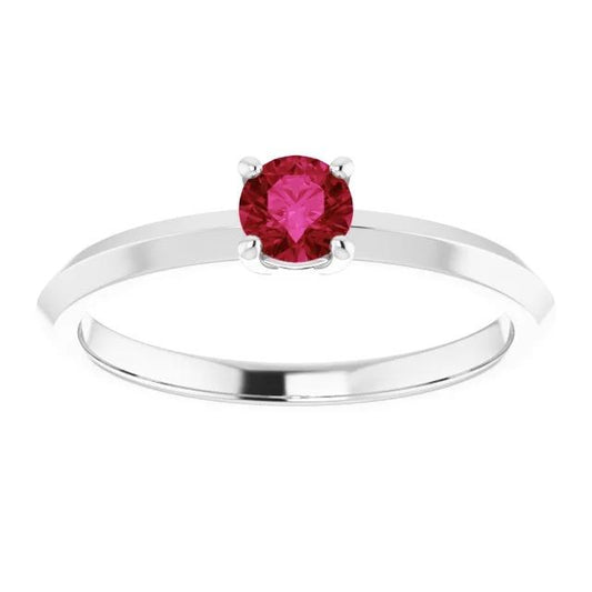 Solitaire Ruby Ring 1.25 Carats 4 Prong Setting Jewelry New