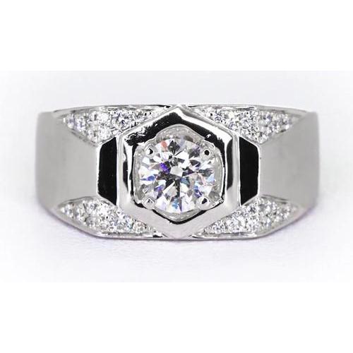 Thick Shank Men's Anniversary Band Round Diamond 1.75 Carats