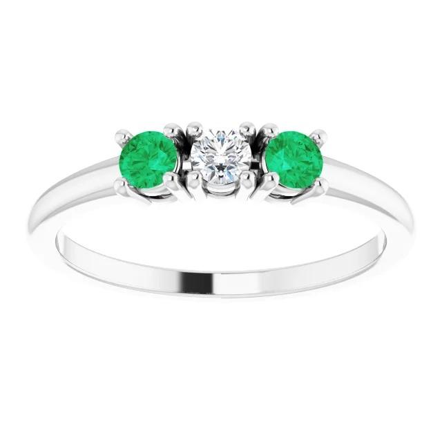 Three Stone Diamond Ring 0.60 Carats 4 Prong Setting Women Jewelry