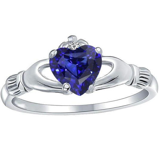 Vintage Style Gemstone Ring Heart Cut Sri Lankan Sapphire 1.75 Carats