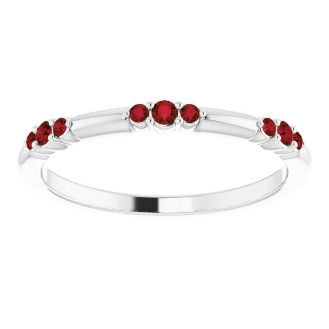 Wedding Band 0.60 Carats Ruby Women Jewelry