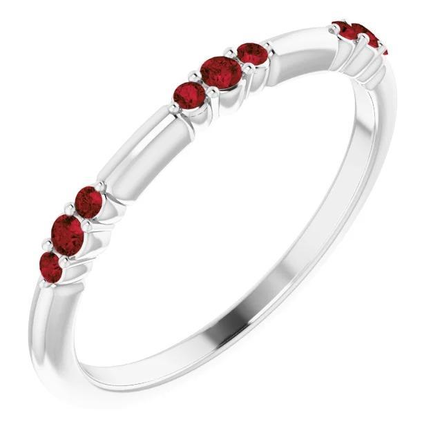 Wedding Band 0.60 Carats Ruby Women Jewelry