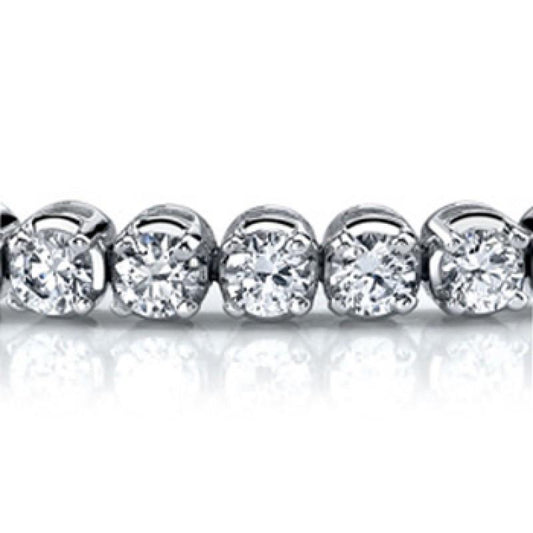 White Gold 14K Sparkling Diamond Tennis Bracelet 7.20 Carats