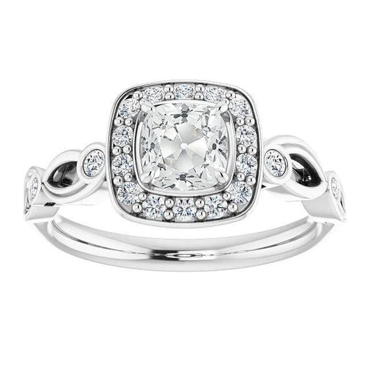 natural round diamond 5.25ct ring front view