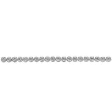 Women Illusion Tennis Bracelet 6 Carats Round Cut Diamonds 14K White Gold