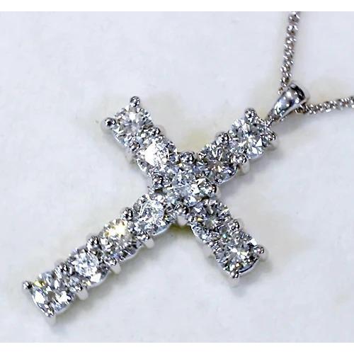 Diamond Cross Pendant 3 Carats