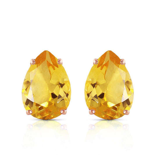 natural pear citrine 41ct earring front view