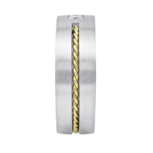 0.35 Carat Princess Cut Real Natural Earth Mined DIAMOND ( NOT LAB GROWN ) Men's Solitaire Ring Two Tone Gold 14K