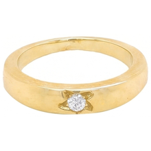 0.50 Carats Gypsy Natural Earth Mined Diamond Solitaire Ring Yellow Gold 14K
