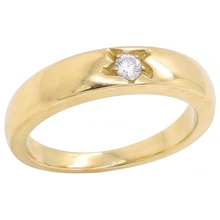 0.50 Carats Gypsy Natural Earth Mined Diamond Solitaire Ring Yellow Gold 14K