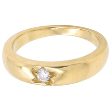 0.50 Carats Gypsy Natural Earth Mined Diamond Solitaire Ring Yellow Gold 14K