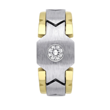 0.50 Carats Round Natural Earth Mined DIAMOND ( NOT LAB GROWN ) Solitaire Mens' Ring Two Tone Gold 14K