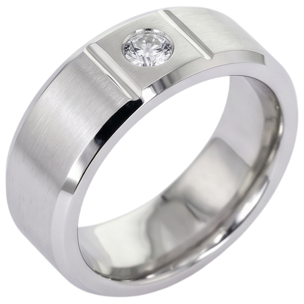 0.50 Ct Men's Single Natural Earth Mined Diamond Ring