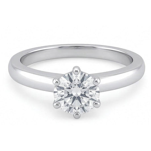 0.75 Carats Natural Earth Mined Diamond Solitaire Engagement Ring Prong Style
