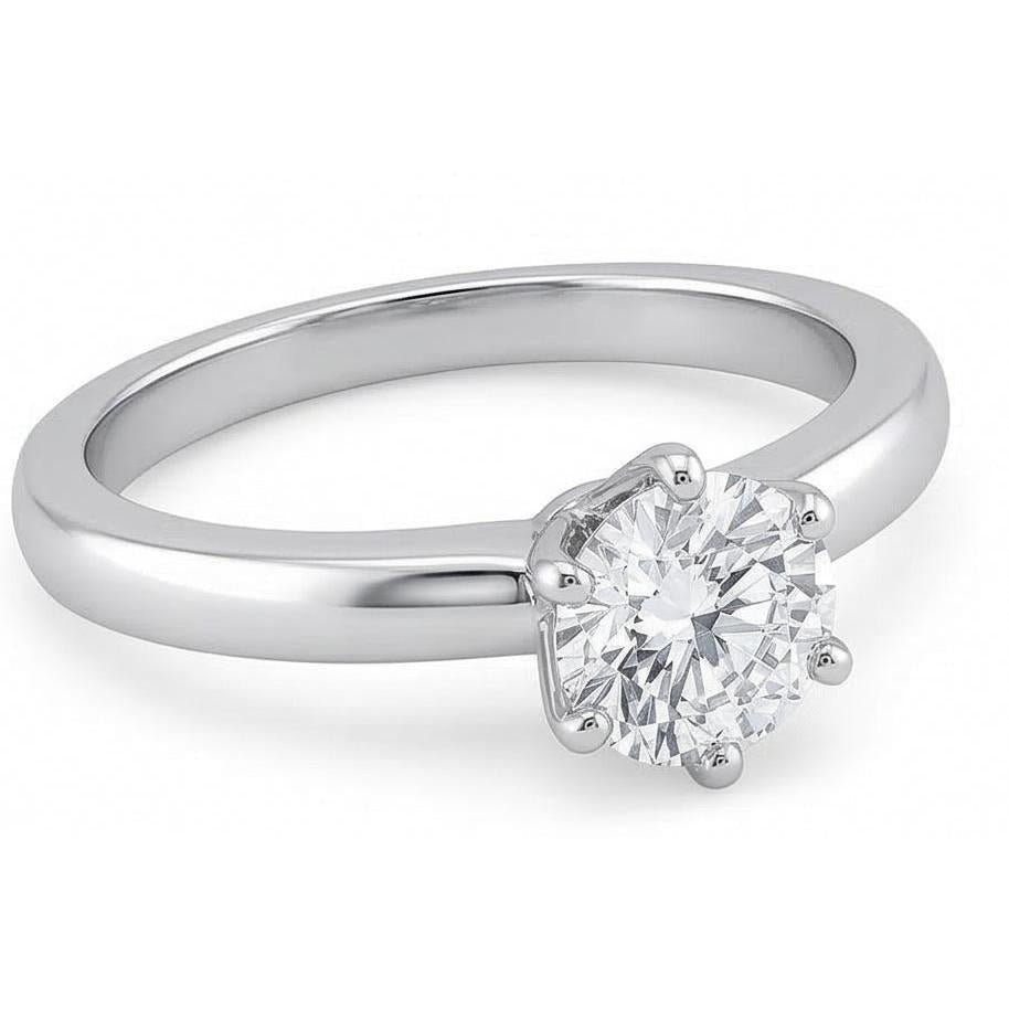 0.75 Carats Natural Earth Mined Diamond Solitaire Engagement Ring Prong Style