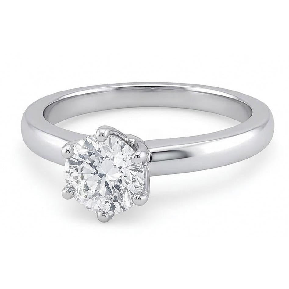 0.75 Carats Natural Earth Mined Diamond Solitaire Engagement Ring Prong Style