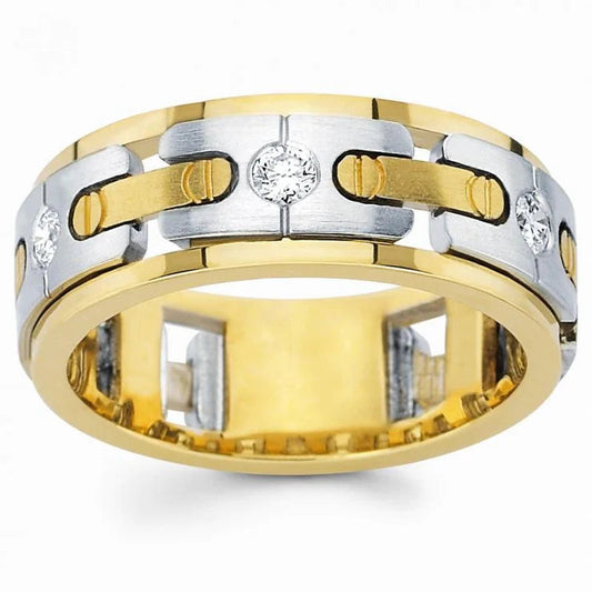 0.45 Carats Round Real Diamonds Men Engagement Band Jewelry New