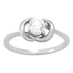 0.50 Carat Genuine Diamond Engagement Ring White Gold 14K