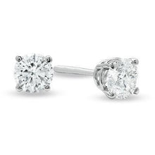 0.70 Carats Round Cut Natural Diamond Women Stud Earring Four Prong Setting
