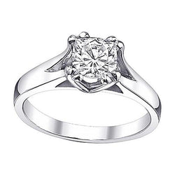 0.75 Carats Cushion Natural Diamond Women Solitaire Ring White Gold New