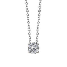 0.75 Carats Round Cut Natural Diamond Women Necklace Pendant 14K White Gold