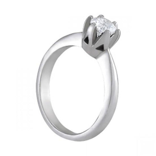 0.75 Carats Round Real Diamond Solitaire Prong Setting Engagement Ring