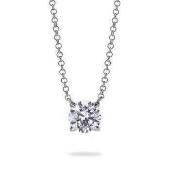 0.75 Carats Round Shaped Real Diamond Necklace Pendant