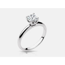 0.75 Carats Solitaire Round Real Natural Earth Mined Diamond Ring 14K White Gold