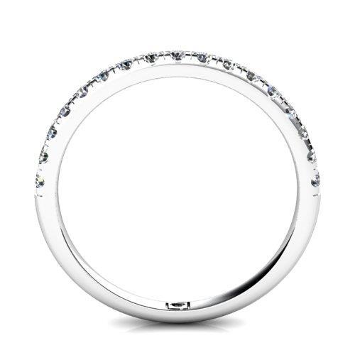 0.80 Ct Prong Set Round Real Diamond Half Eternity Gold 14K