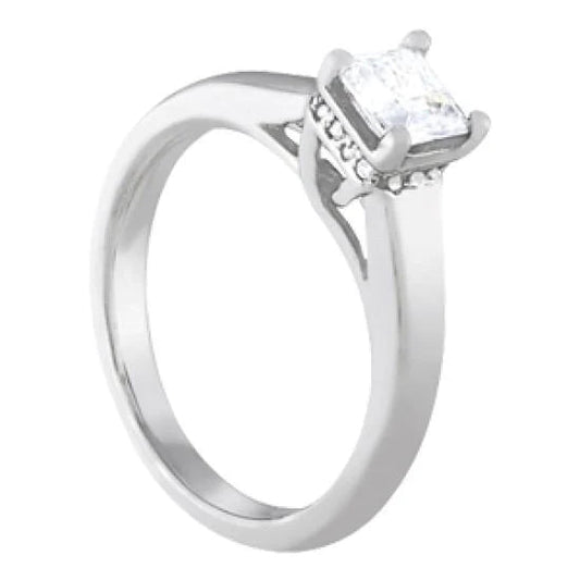 0.90 Carats Real Diamond Engagement Solitaire Ring White Gold 14K