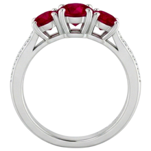 1.10 Carats Burma Ruby Natural Earth Mined Diamond Accented Ring 14K White Gold New
