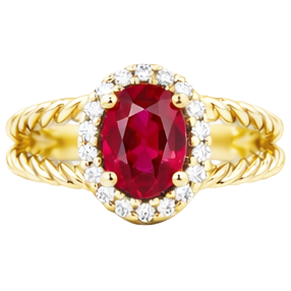 natural round ruby 1.16ct ring side angle