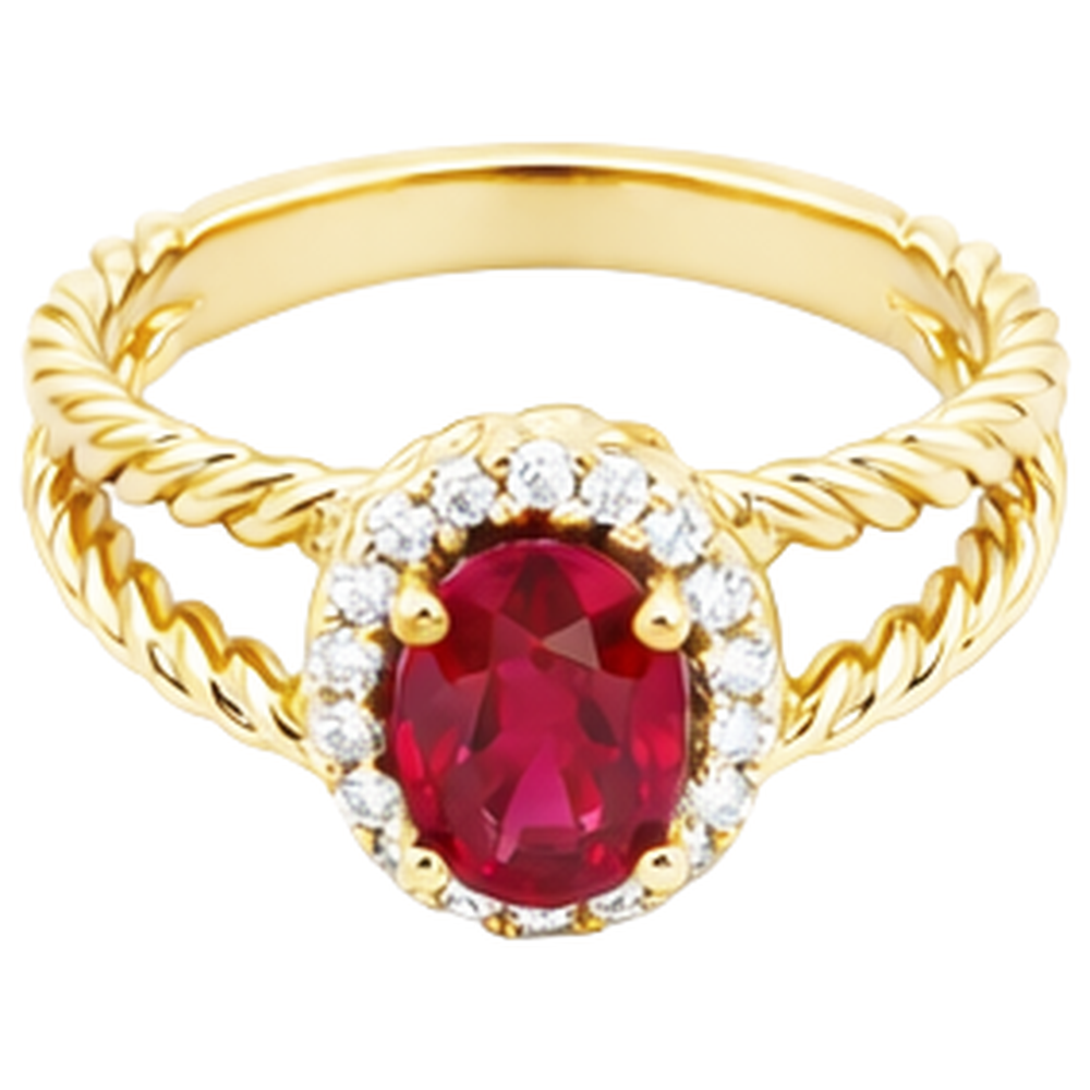 natural round ruby 1.16ct ring close up detail