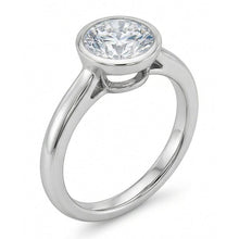 1.20 Ct Round Bezel Set Natural Earth Mined Diamond Wedding Solitaire Ring White Gold 14K