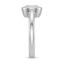 1.20 Ct Round Bezel Set Natural Earth Mined Diamond Wedding Solitaire Ring White Gold 14K