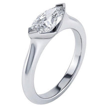 1.25 Carat Bezel Set Marquise Cut Natural Earth Mined Diamond Wedding Ring