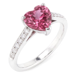 1.25 Carats Pink Heart Shape Sapphire Natural Earth Mined DIAMOND ( NOT LAB GROWN ) Gemstone Ring Gold