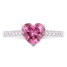 1.25 Carats Pink Heart Shape Sapphire Natural Earth Mined DIAMOND ( NOT LAB GROWN ) Gemstone Ring Gold