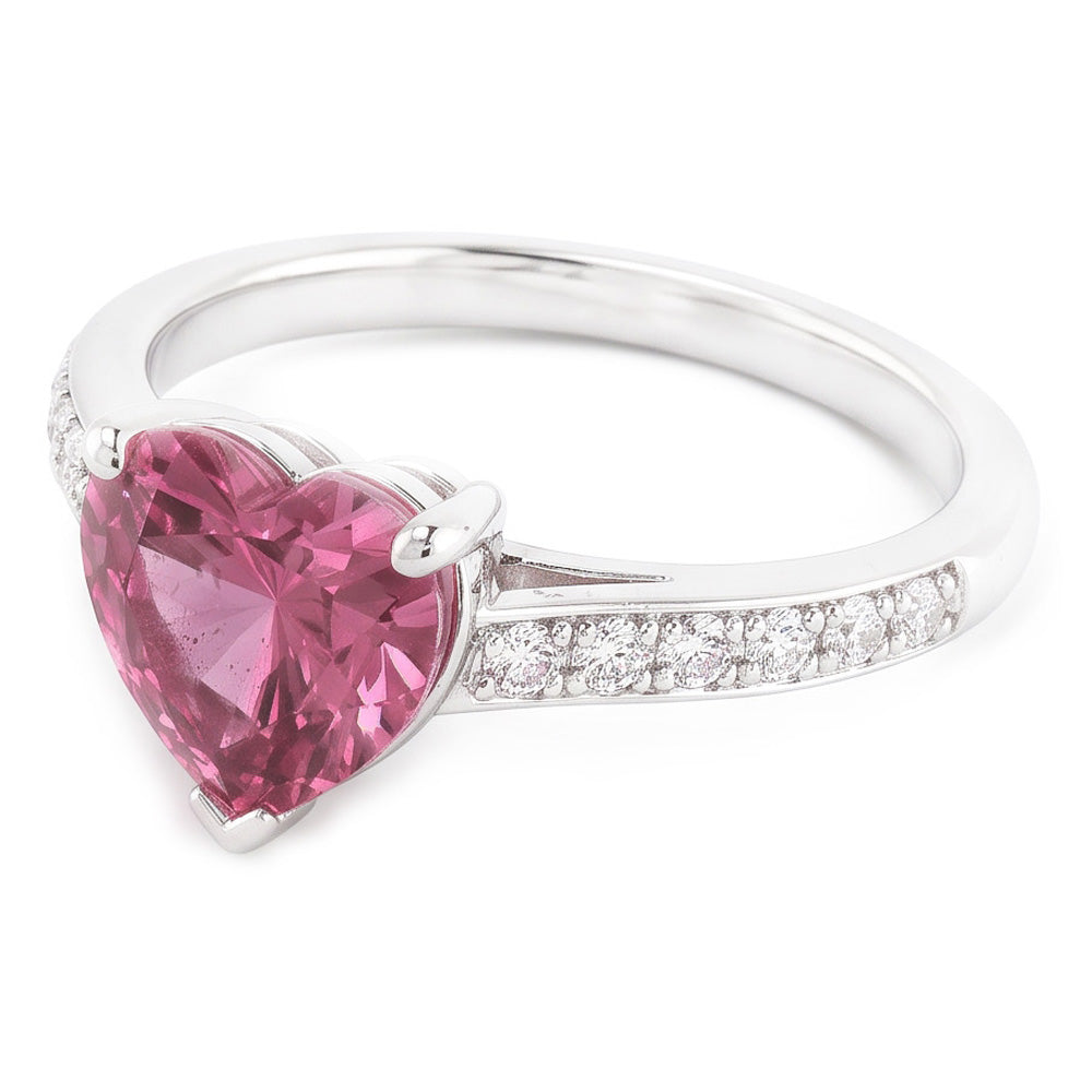 1.25 Carats Pink Heart Shape Sapphire Natural Earth Mined DIAMOND ( NOT LAB GROWN ) Gemstone Ring Gold