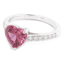 1.25 Carats Pink Heart Shape Sapphire Natural Earth Mined DIAMOND ( NOT LAB GROWN ) Gemstone Ring Gold