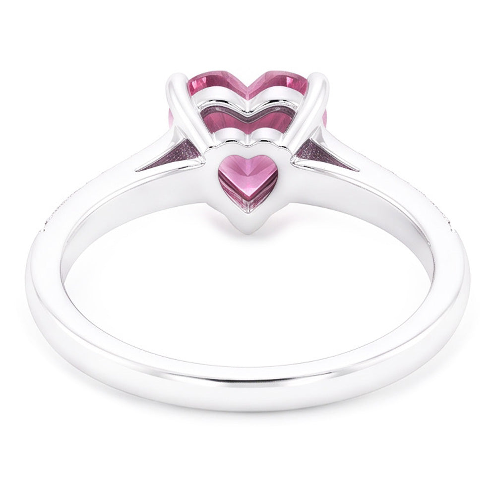 1.25 Carats Pink Heart Shape Sapphire Natural Earth Mined DIAMOND ( NOT LAB GROWN ) Gemstone Ring Gold