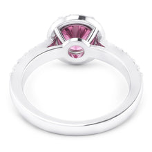 1.25 Carats Round Pink Sapphire Solitaire With Accent Engagement Ring