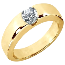 1.25 Ct. Round Brilliant Natural Earth Mined DIAMOND ( NOT LAB GROWN ) Solitaire Engagement Ring Gold Gents