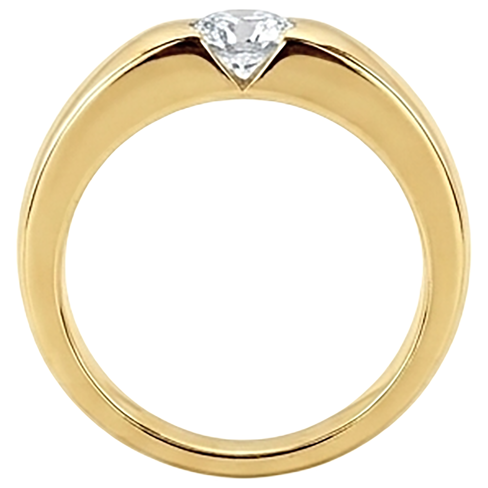 1.25 Ct. Round Brilliant Natural Earth Mined DIAMOND ( NOT LAB GROWN ) Solitaire Engagement Ring Gold Gents