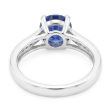 1.25 Ct Round Cut Ceylon Blue Sapphire Natural Earth Mined Diamond Ring