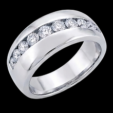 1.25 Ct Round Cut Natural Earth Mined Diamond Mens Wedding Band Ring14K White Gold
